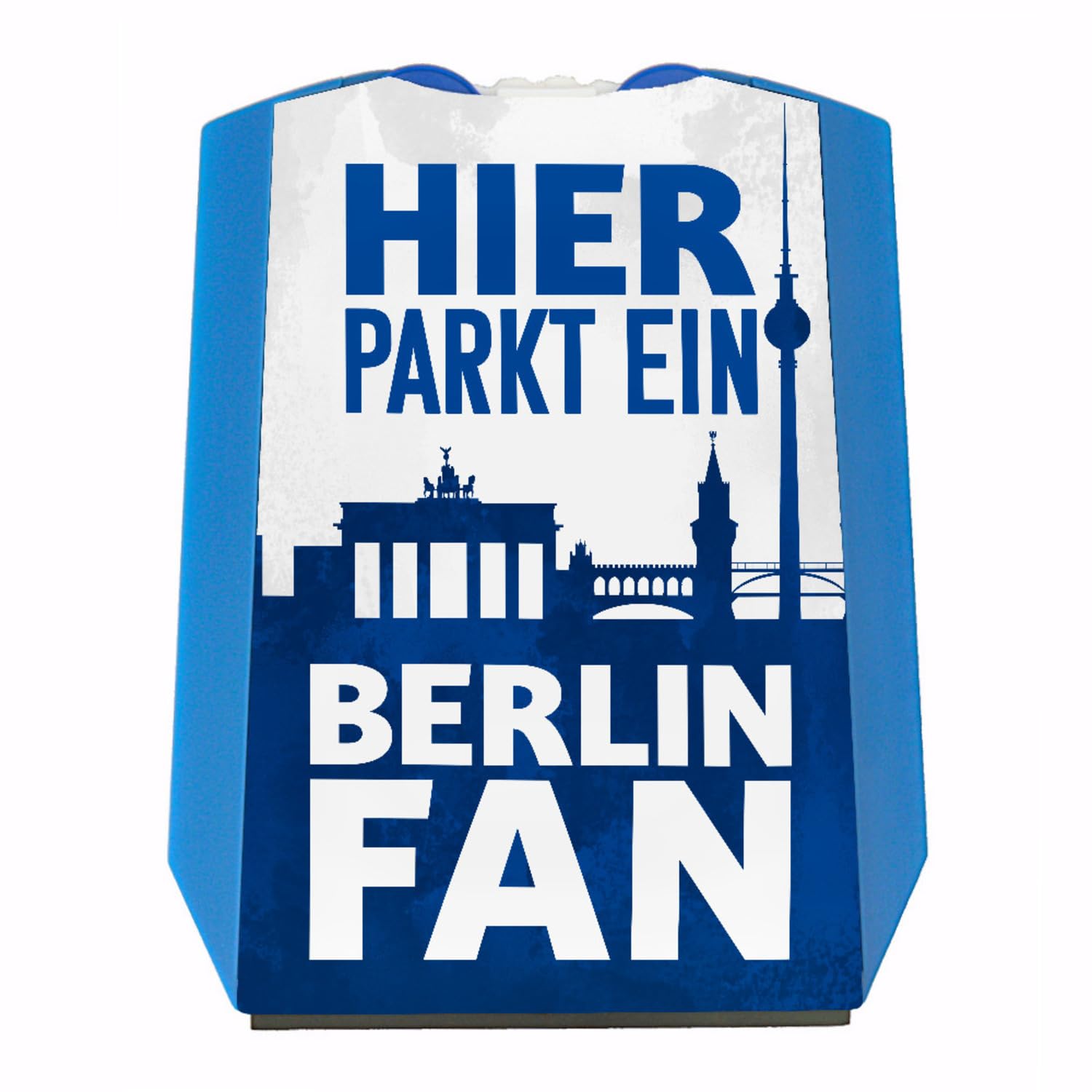Hier parkt EIN Berlin Fan Parkscheibe in Blau Weiß Parkscheibe für Fans mit Stadtmotiv um die Liebe zur Stadt und dem Sport zu Zeigen von speecheese
