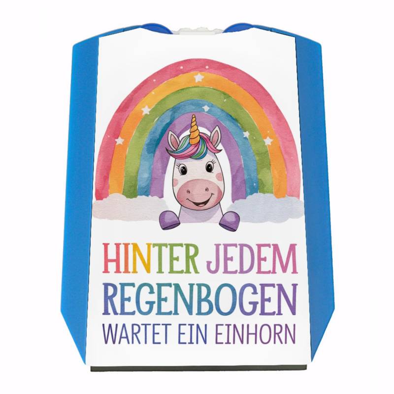 Lächelndes Einhorn Parkscheibe Hinter jedem Regenbogen Lustiger Spruch für kreative Autofans von speecheese