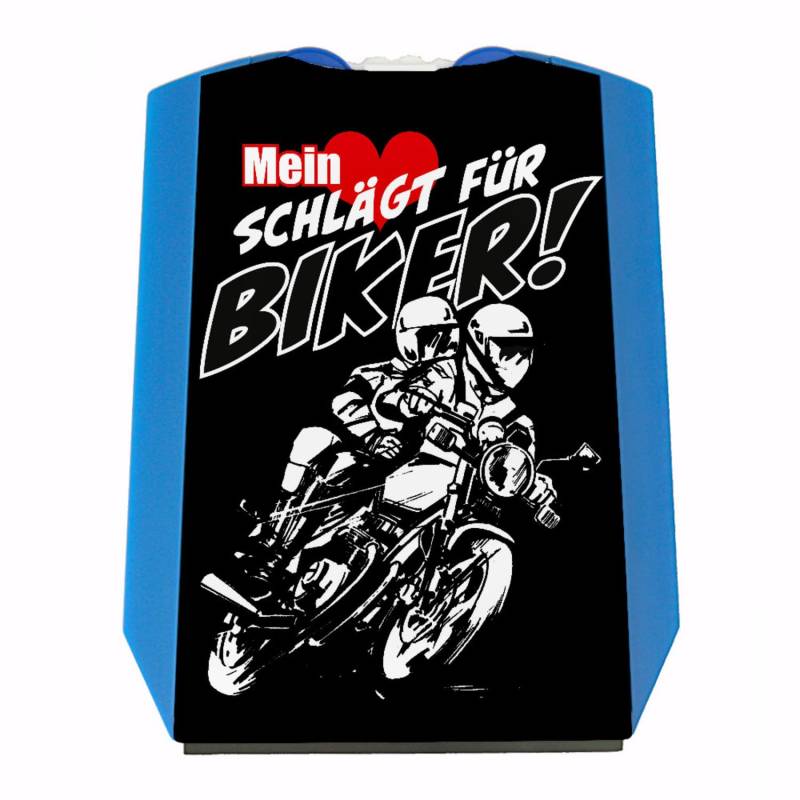 Motorrad Parkscheibe mit Biker Motiv in schwarz mit 2 Einkaufswagenchips mit Eiskratzer Wasserabstreifer und Einkaufswagen-Chips Motorrad parken Herz Parkplatz Motorrad-Fan für von speecheese
