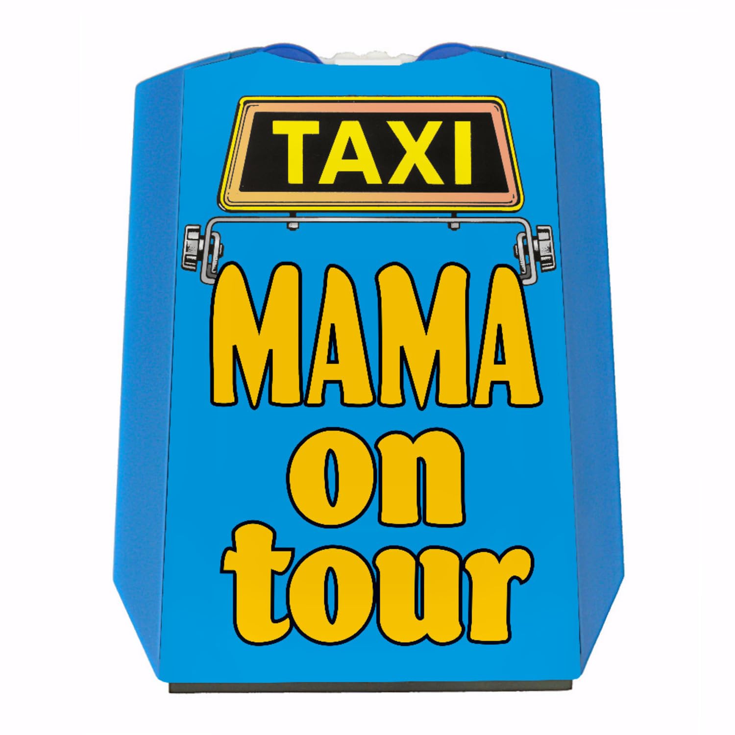 Taxi Mama on Tour Parkscheibe in blau-gelb mit 2 Einkaufswagenchips tolles Muttertagsgeschenk für die Beste Mutti auf der Welt von speecheese