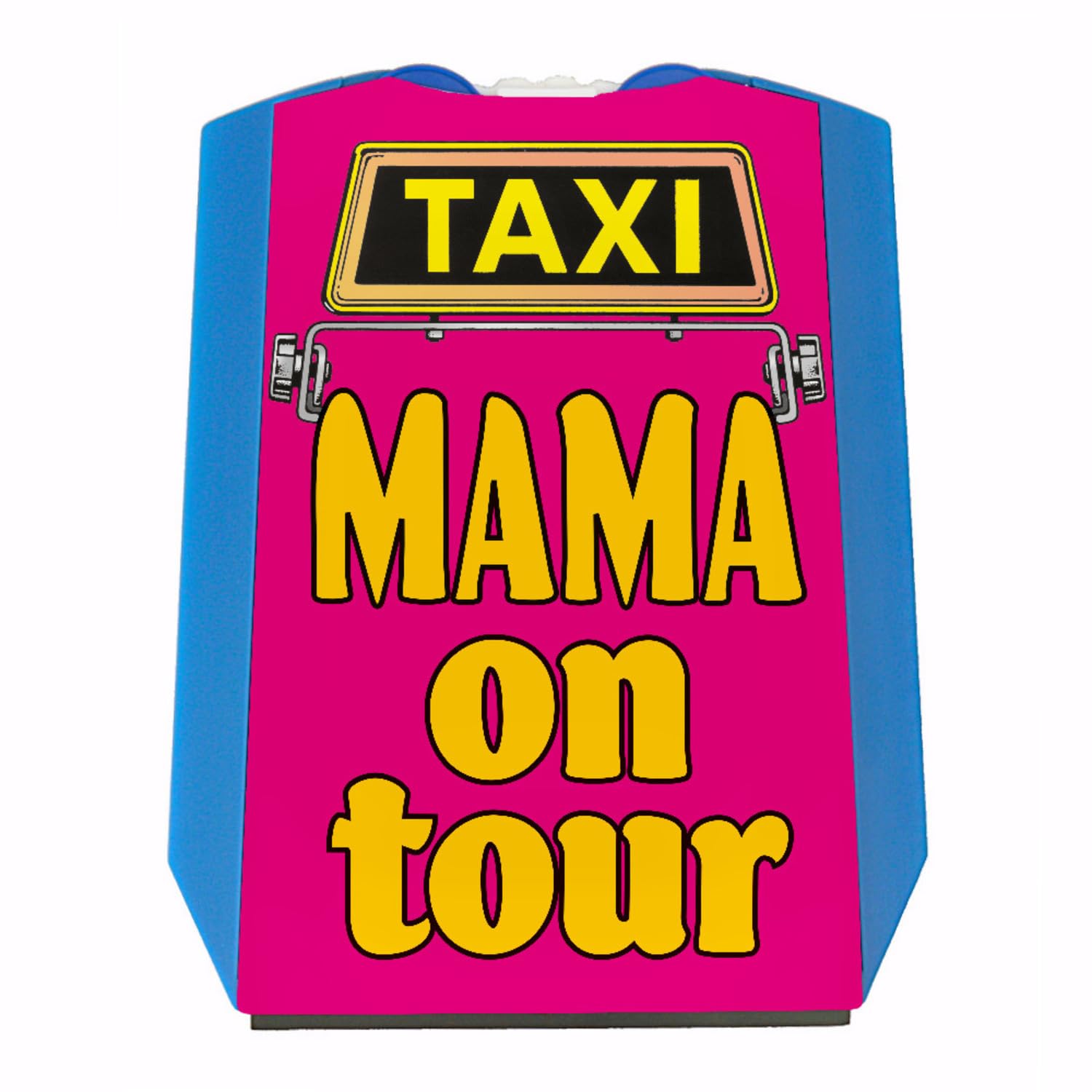 Taxi Mama on Tour Parkscheibe in pink-gelb mit 2 Einkaufswagenchips tolles Muttertagsgeschenk für die Beste Mutti auf der Welt von speecheese