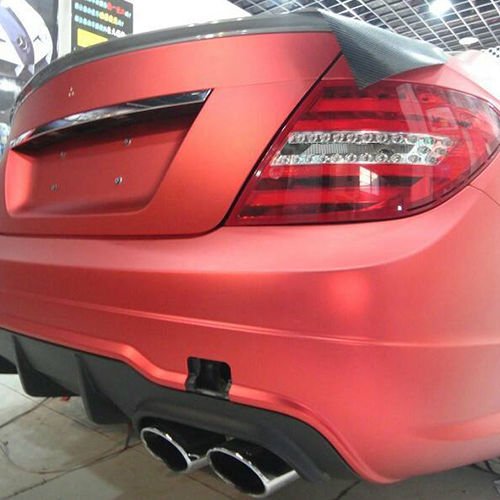 3D Chrom Matt Metallic ROT mit Luftkanälen ,Car Wrapping, Profi Folie 0,5m x 1,52m von speedwerk-motorwear
