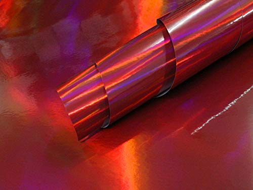 3D Holographic Chrom PINK Rainbow Farbmuster 10cm x 10cm von speedwerk-motorwear