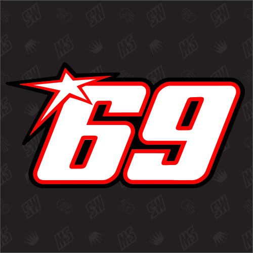 speedwerk-motorwear 69 - Startnummer Nicky Hayden Moto GP Sticker, The Kid Aufkleber von speedwerk-motorwear