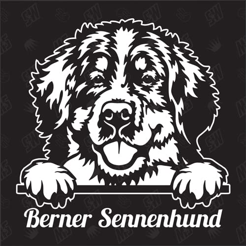 Berner Sennenhund Version 3 - Sticker, Aufkleber, Hundeaufkleber, Autoaufkleber, Hund, Auto, Hunderassen, Mischling, Mix, Tiere, Haustier (AUCH MIT Wunschname MÖGLICH) von speedwerk-motorwear