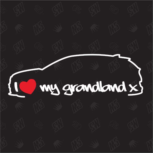 I Love My Grandland X - Sticker kompatibel mit Opel, Bj. 2020 von speedwerk-motorwear