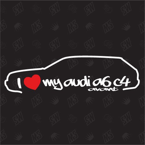 speedwerk-motorwear I Love My A6 C4 Avant - Sticker - Baujahr 1982-1994 von speedwerk-motorwear