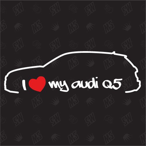 speedwerk-motorwear I Love My Q5 - Sticker - Baujahr 2008 von speedwerk-motorwear