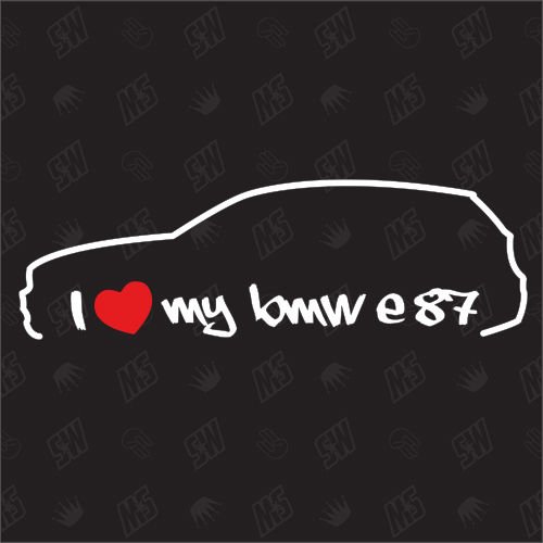 speedwerk-motorwear I Love My E87 - Sticker, Bj.04-11 von speedwerk-motorwear
