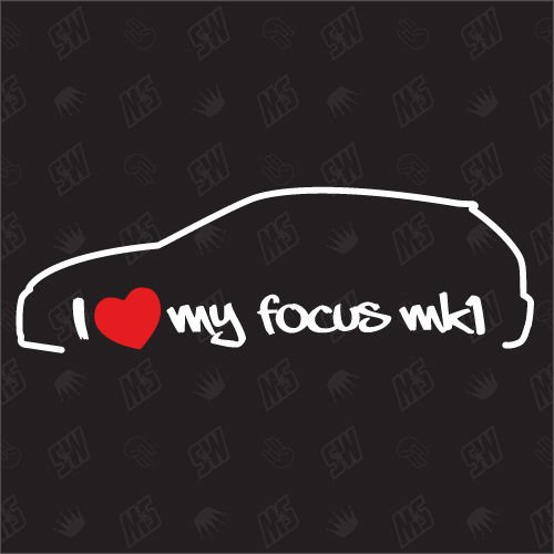 speedwerk-motorwear I Love My Focus MK1 - Sticker Kompatibek mit Ford - Bj. 1998-2004 von speedwerk-motorwear