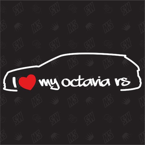 speedwerk-motorwear I Love My Octavia 5E RS Kombi - Sticker - Baujahr 2013 von speedwerk-motorwear