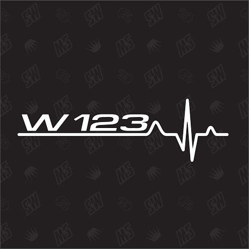 W123 Herzschlag - Sticker kompatibel mit Mercedes Benz von speedwerk-motorwear