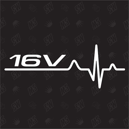 speedwerk-motorwear 16V Herzschlag - Sticker speedwerk-motorwear 16V Herzschlag - Sticker von speedwerk-motorwear