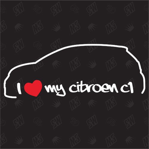 speedwerk-motorwear I Love My C1 - Sticker für Citroen - ab Bj. 05 speedwerk-motorwear I Love My C1 - Sticker für Citroen - ab Bj. 05 von speedwerk-motorwear