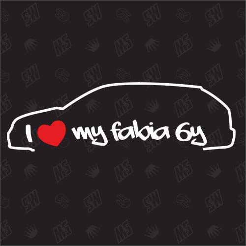 speedwerk-motorwear I Love My Fabia 6Y Kombi - Sticker - Baujahr 2000-2007 von speedwerk-motorwear