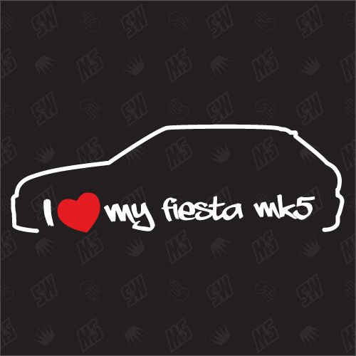 speedwerk-motorwear I Love My Fiesta MK5 - Sticker, Bj. 99-01 von speedwerk-motorwear