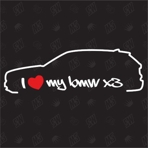 speedwerk-motorwear I Love My X3 - F25 Sticker, Bj.11-14 von speedwerk-motorwear