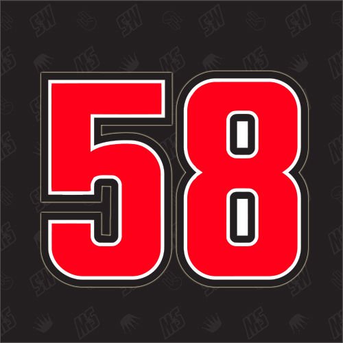 speedwerk-motorwear Startnummer 58 - Marco Simoncelli Moto GP Aufkleber, Autoaufkleber, Motorrad, Fan, Biker von speedwerk-motorwear