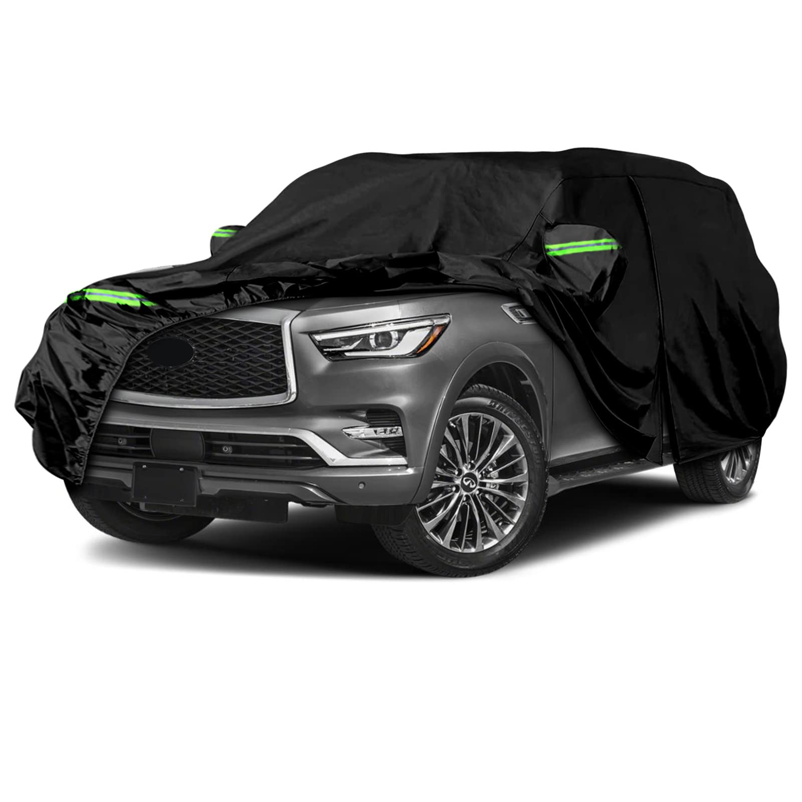 wasserdichte Autoabdeckung, Ersatz für Infiniti QX80 / Nissan Armada, 6 Schichten Allwetter-Autoabdeckungen mit Reißverschlusstür und winddichten Bändern für Schnee, Regen, Staub, Hagelschutz (QX80) wasserdichte Autoabdeckung, Ersatz für Infiniti QX80 / Nissan Armada, 6 Schichten Allwetter-Autoabdeckungen mit Reißverschlusstür und winddichten Bändern für Schnee, Regen, Staub, Hagelschutz (QX80) von sportuli