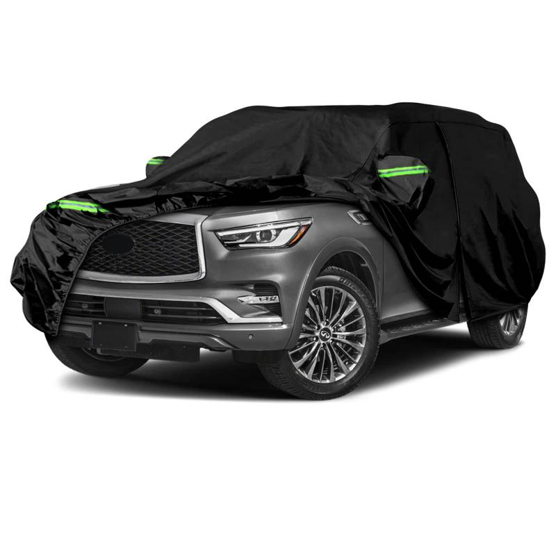 wasserdichte Autoabdeckung, Ersatz für Infiniti QX80 / Nissan Armada, 6 Schichten Allwetter-Autoabdeckungen mit Reißverschlusstür und winddichten Bändern für Schnee, Regen, Staub, Hagelschutz (QX80) von sportuli