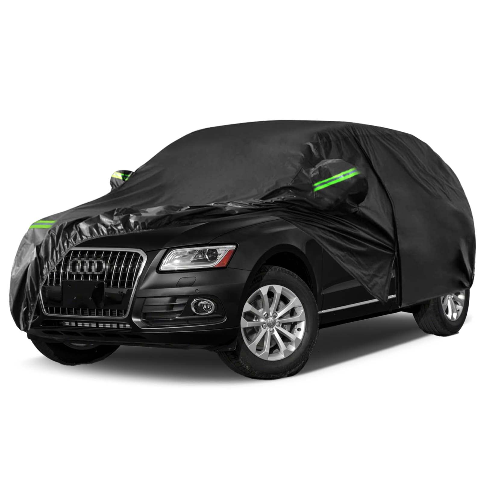 wasserdichte Autoabdeckung Ersatz für 2009-2022 Audi Q5/SQ5, 6 Schichten Allwetter-Vollgarage mit Reißverschlusstür & winddichter Gurt für Schneeregen Staub Hagel Schutz (Q5) von sportuli
