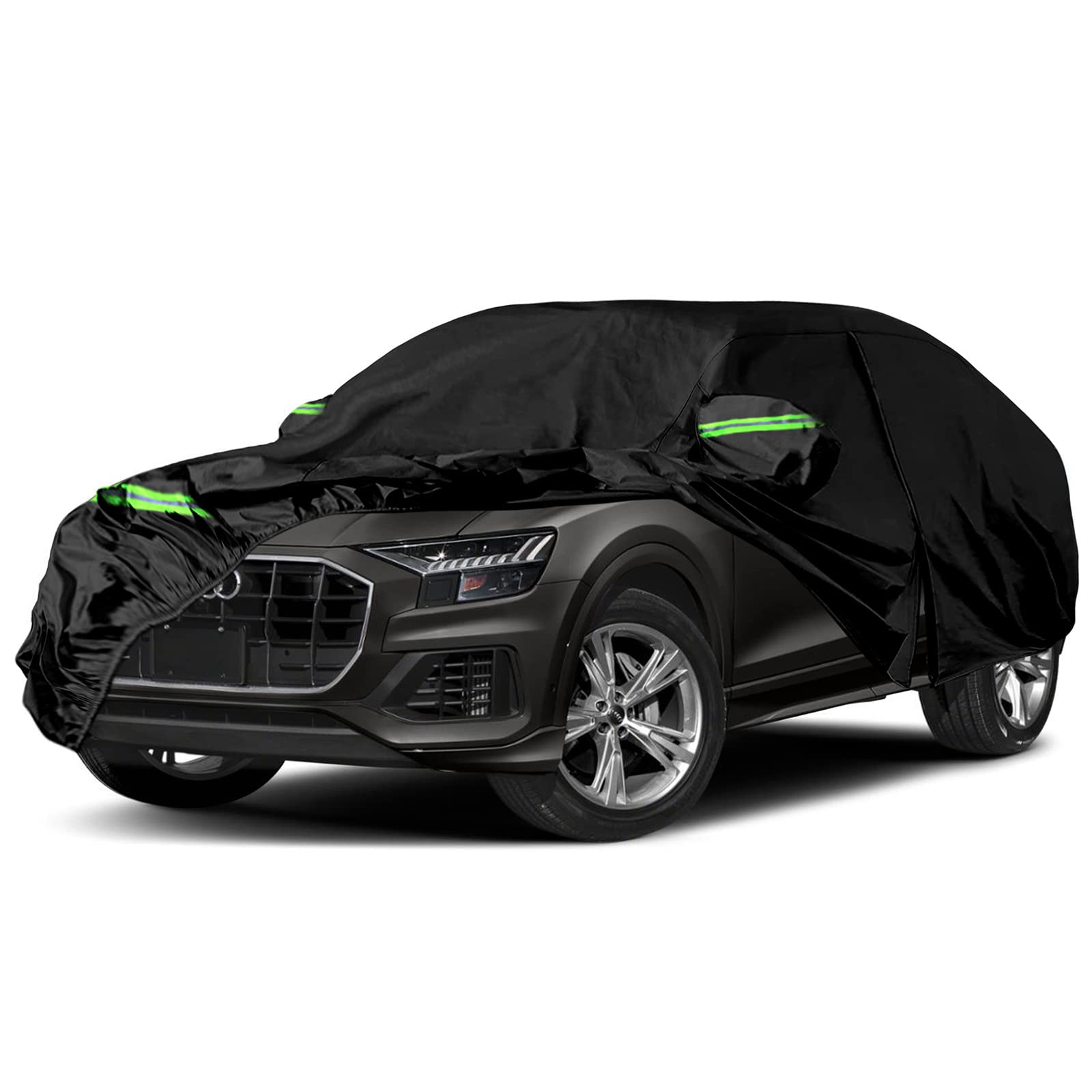 wasserdichte Autoabdeckung Ersatz für 2018–2023 Audi Q8/SQ8, 6 Schichten Allwetter-Autoabdeckung mit Reißverschlusstür & winddichten Bändern für Schnee, Regen, Staub, Hagelschutz (Q8) von sportuli
