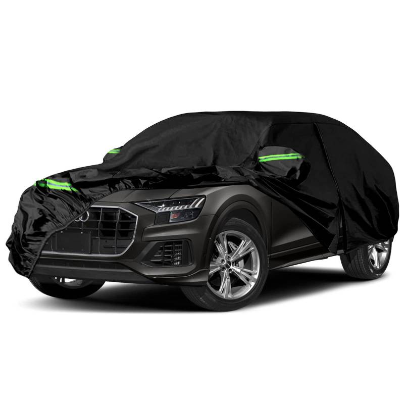 wasserdichte Autoabdeckung Ersatz für 2018–2023 Audi Q8/SQ8, 6 Schichten Allwetter-Autoabdeckung mit Reißverschlusstür & winddichten Bändern für Schnee, Regen, Staub, Hagelschutz (Q8) von sportuli