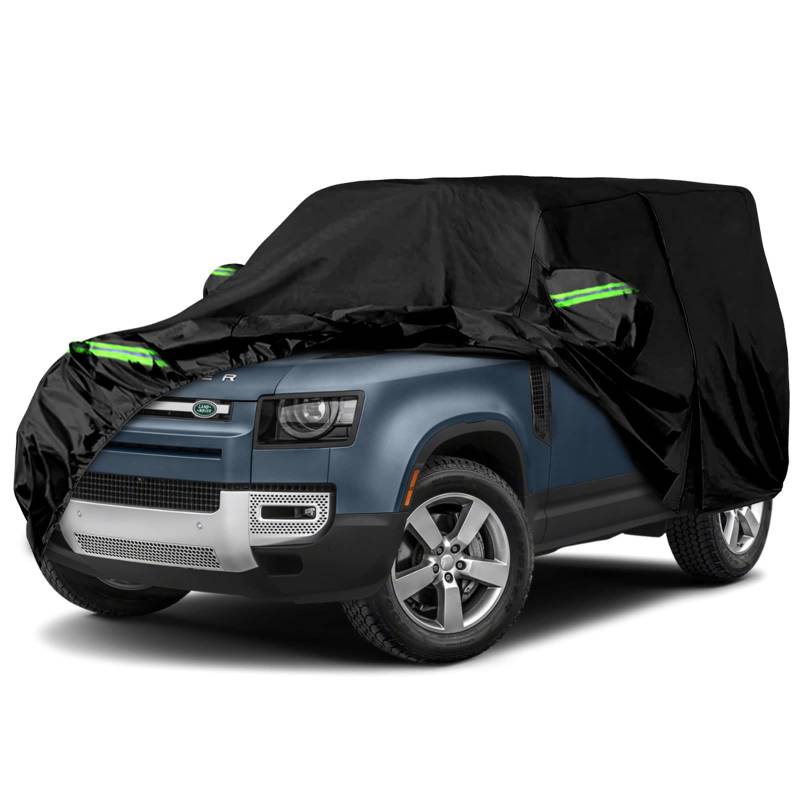 wasserdichte Autoabdeckung Ersatz für Land Rover Defender 90 2-Türer, 6 Schichten Allwetter-Autoabdeckungen mit Reißverschlusstür für Schnee, Regen, Staub, Hagelschutz (Defender 2-Türer) von sportuli