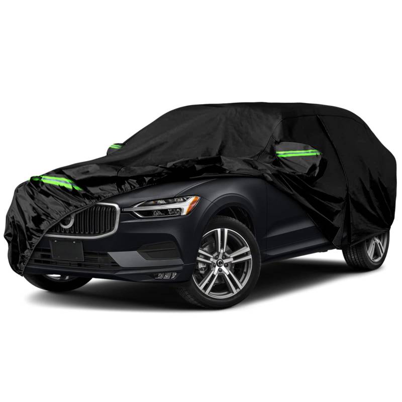 wasserdichte Autoabdeckungen, Ersatz für Volvo XC60, 6 Schichten, Allwetter-Autoabdeckung mit Reißverschluss-Tür und winddichten Bändern für Schnee, Regen, Staub, Hagelschutz (XC60) von sportuli