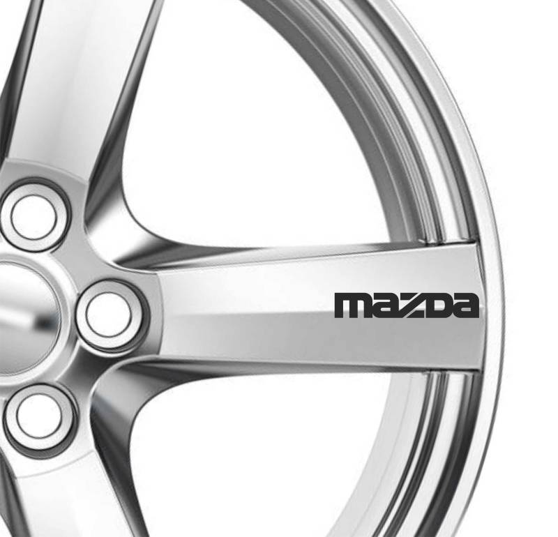 6 x Mazda Alufelgen Aufkleber Sticker Premiumqualität von st1ck-it