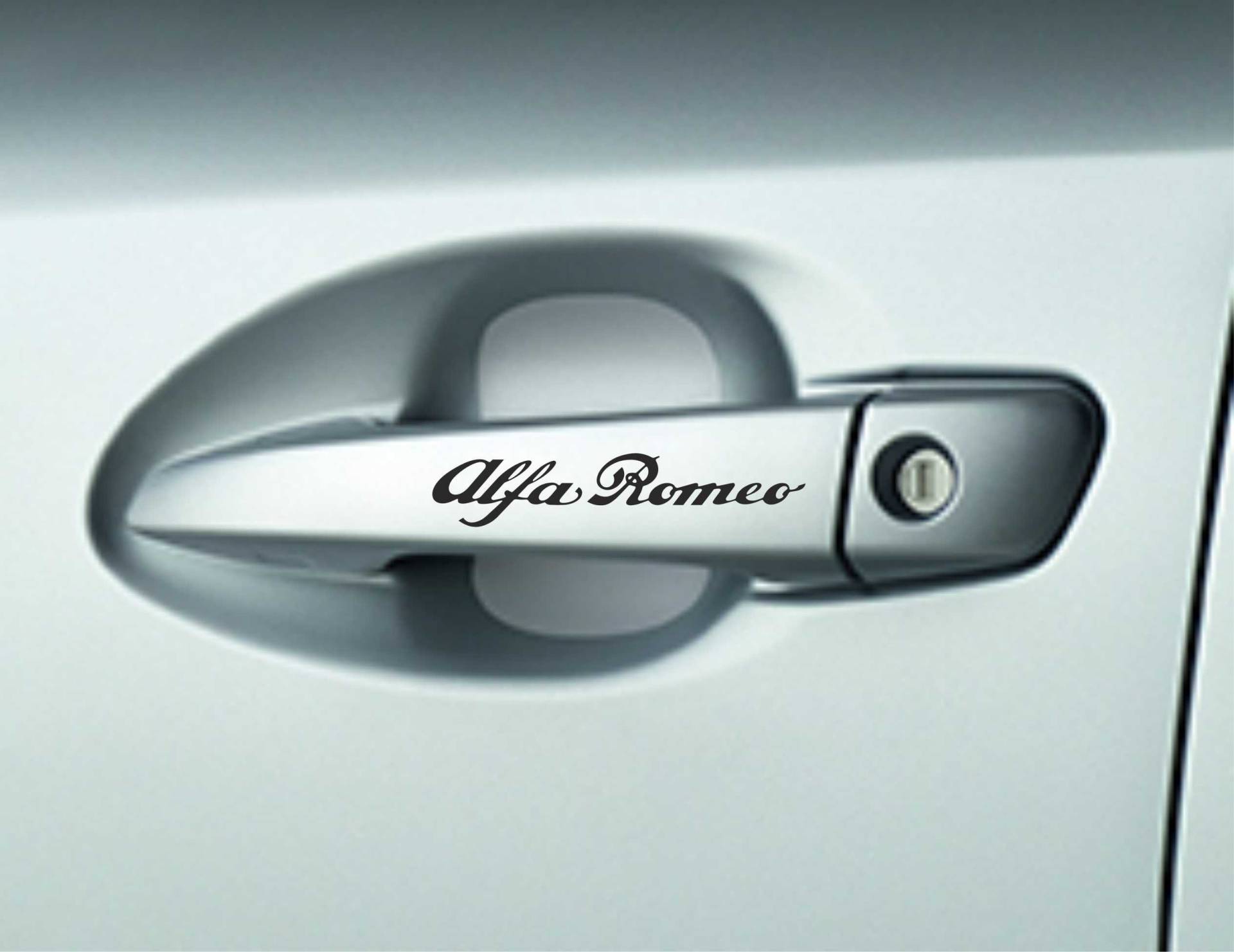 6 x Alfa Romoe Türgriff-Aufkleber, selbstklebend, Premium-Qualität von st1ck-it