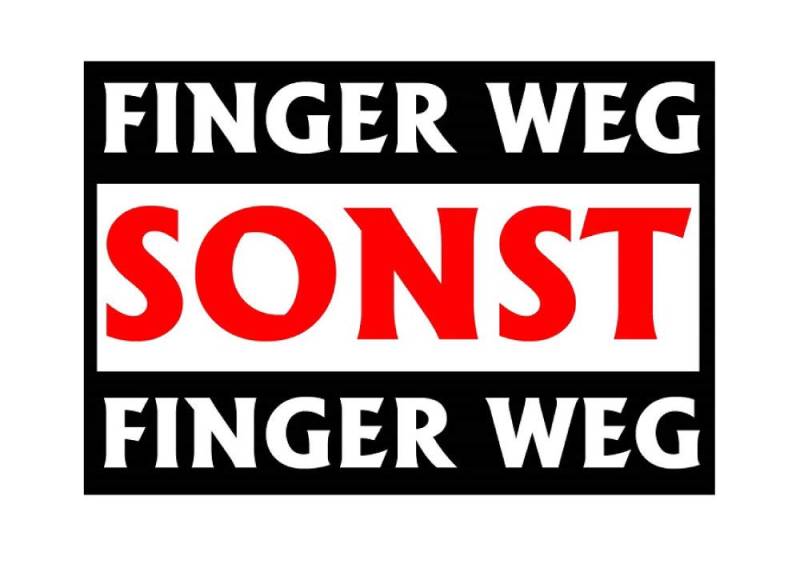 Aufkleber Sticker Finger Weg Sonst Finger Weg Autoaufkleber JDM Fun Tuning Moped Motorrad Simson Bike Laptop Wohnmobil LKW Quad von sticker-dealer