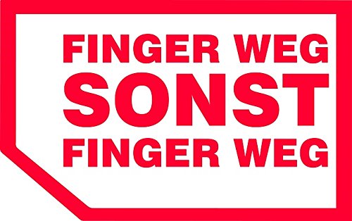 Aufkleber Sticker geplottet Finger Weg Sonst Finger Weg rot Autoaufkleber JDM Fun Tuning Moped Motorrad Simson Bike Laptop Wohnmobil LKW Quad Dont Toucht Keine Karten Aufkleber Sticker geplottet Finger Weg Sonst Finger Weg rot Autoaufkleber JDM Fun Tuning Moped Motorrad Simson Bike Laptop Wohnmobil LKW Quad Dont Toucht Keine Karten von sticker-dealer