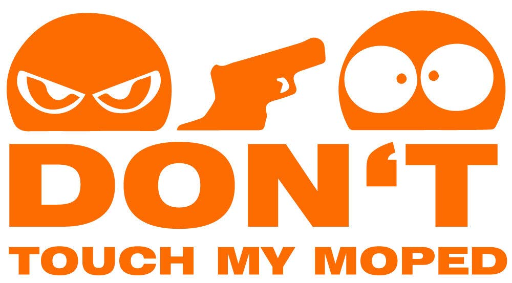 Don't Touch My Moped Aufkleber Sticker JDM Motorrad orange ca. 11x7 cm von sticker-dealer