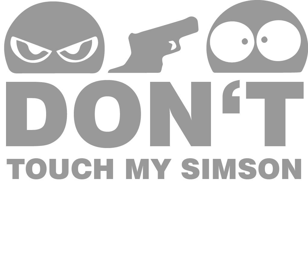 Don't Touch My Simson Aufkleber Silber Sticker Moped JDM Kult Motorrad 11x7 cm S50 S51 Schwalbe Star von sticker-dealer