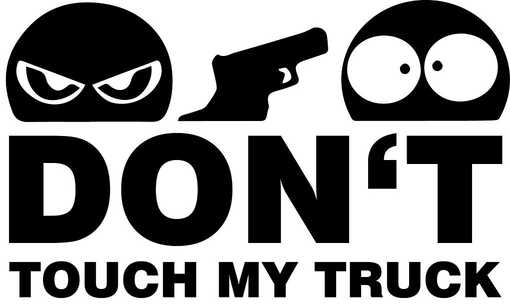 Don't Touch My Truck LKW Aufkleber Sticker XL ca. 20x12 cm schwarz JDM Autoaufkleber Tuning Fun Trucker Finger Weg! Car Auto Stickerbomb Hinweis Achtung anfassen verboten von sticker-dealer