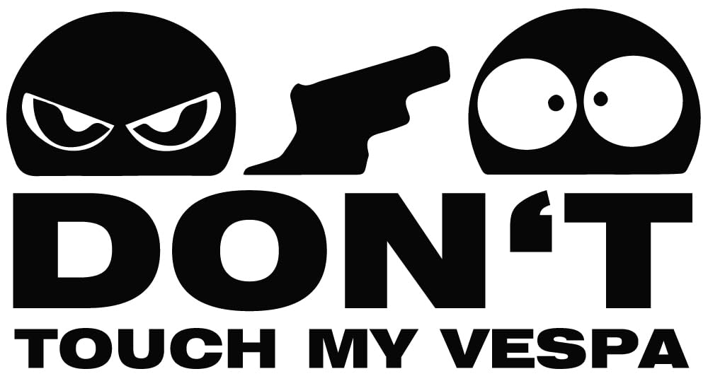 Don't Touch My Vespa Aufkleber schwarz/matt Sticker Moped Kult ca. 11x6 cm Don't Touch My Vespa Aufkleber schwarz/matt Sticker Moped Kult ca. 11x6 cm von sticker-dealer