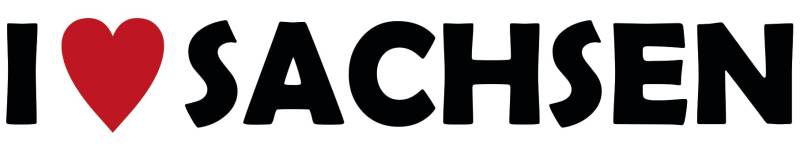 I Love Sachsen Aufkleber Sticker ca. 15x2,5 cm von sticker-dealer