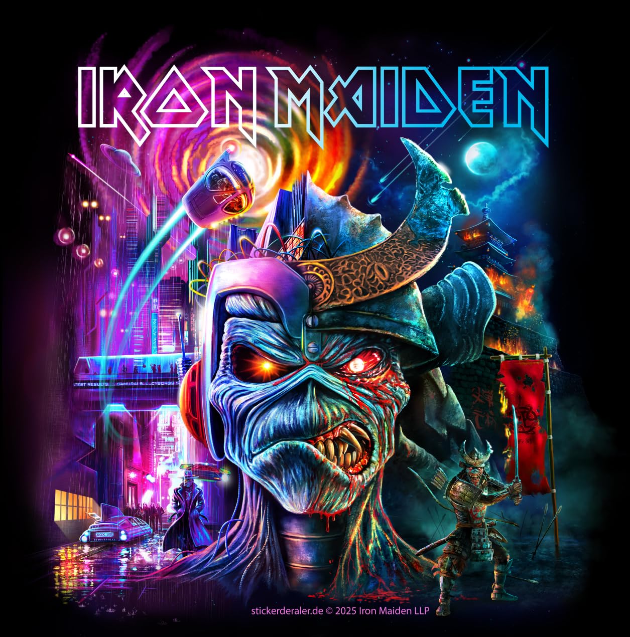 Iron Maiden Aufkleber Future Past Tour '24 Sticker Bands ca. 10x10 cm Iron Maiden Aufkleber Future Past Tour '24 Sticker Bands ca. 10x10 cm von sticker-dealer