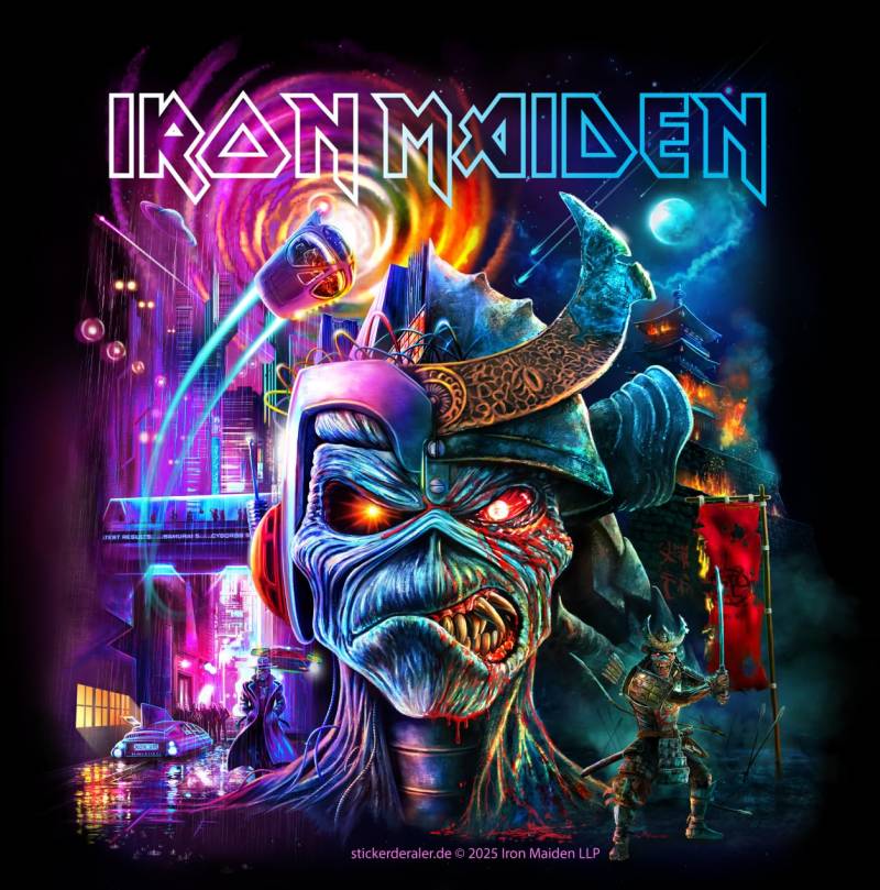 Iron Maiden Aufkleber Future Past Tour '24 Sticker Bands ca. 10x10 cm von sticker-dealer