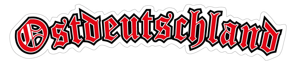 Ostdeutschland Aufkleber rot/schwarz Sticker Autoaufkleber ca. 100x15 cm Ostdeutschland Aufkleber rot/schwarz Sticker Autoaufkleber ca. 100x15 cm von sticker-dealer