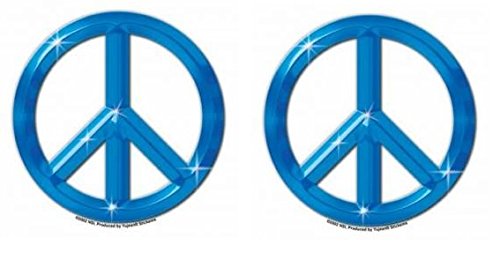 Peace Aufkleber Sticker 2 Stück Frieden Umwelt Erde gegen Gewalt Autoaufkleber von sticker-dealer