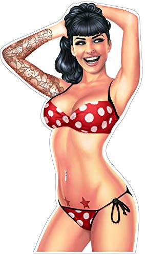 Pin Up Girl Aufkleber Autoaufkleber Sticker Sexy Bikini Strand Schönheit von sticker-dealer