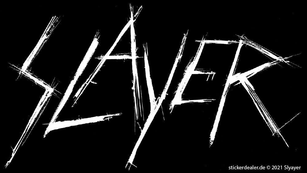 Slayer Logo Aufkleber Scratchy Sticker ca.12x7 cm von sticker-dealer