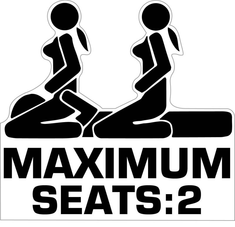 Sticker Maximum Seats: 2 JDM Tuning Autoaufkleber Fun Lustig Stickerbomb Sex Girls Aufkleber Moped Motorrad Simson von sticker-dealer