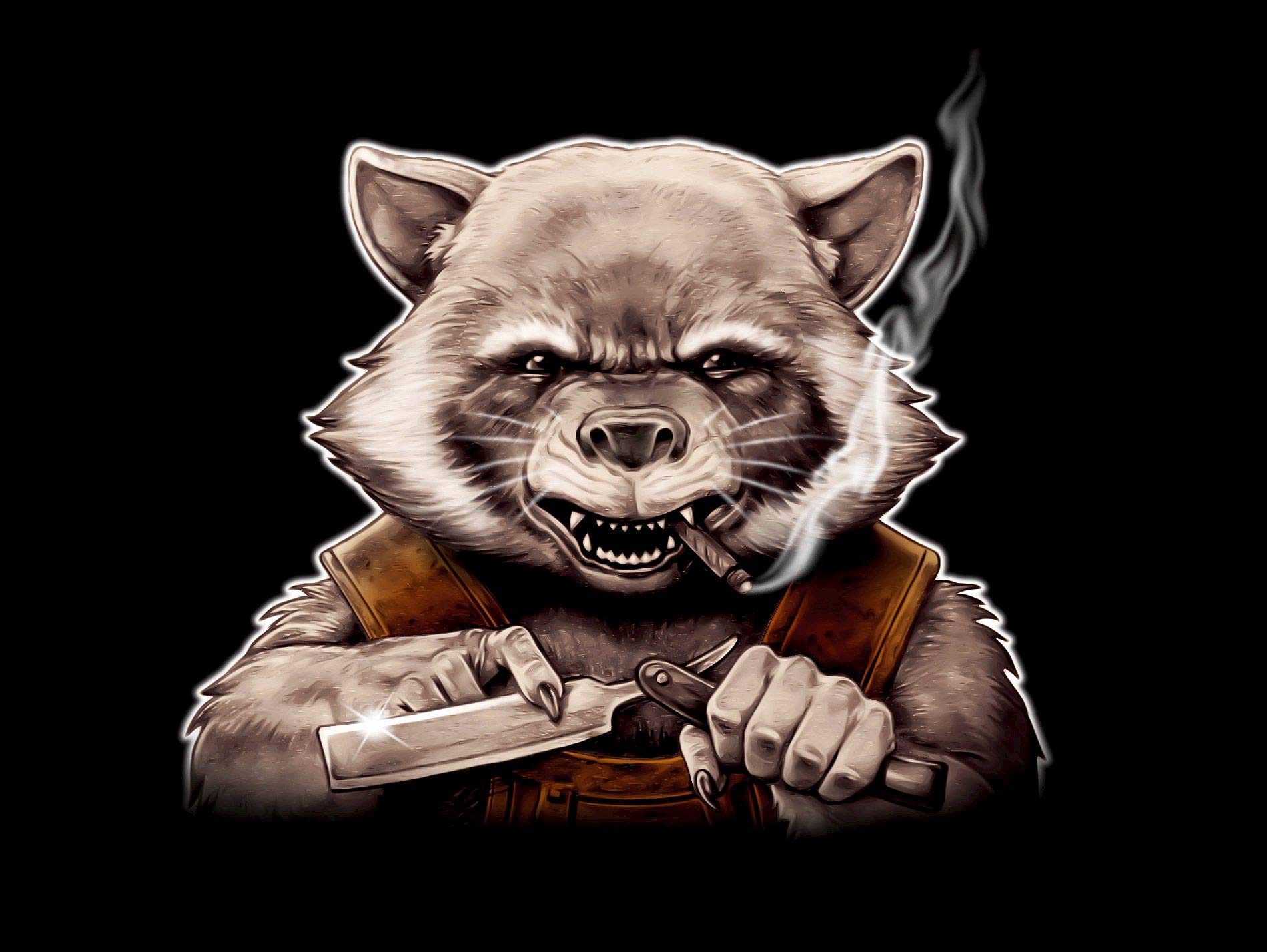 Gangster Aufkleber Sticker Coole Motive Waschbär Fun Lustig Rasiermesser Barbier Messer Böse Mafia ca. 12x9 cm Gangster Aufkleber Sticker Coole Motive Waschbär Fun Lustig Rasiermesser Barbier Messer Böse Mafia ca. 12x9 cm von stickerdealer_chupacabra