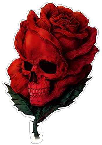 Rose Skull Aufkleber Sticker Schädel Totenkopf Blumen Autoaufkleber Rosen JDM Tuning Stickerbomb ca. 12x8 cm Rose Skull Aufkleber Sticker Schädel Totenkopf Blumen Autoaufkleber Rosen JDM Tuning Stickerbomb ca. 12x8 cm von stickerdealer_chupacabra