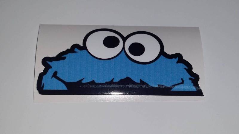Cookie Monster JDM Peeper Krümmel Sesamstrasse Fun Sticker Aufkleber von stickerpoint24