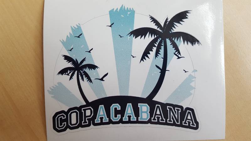 Copacabana Auto Aufkleber Sticker Oldschool Germany ACAB (Hellblau/Weiß) von stickerpoint24