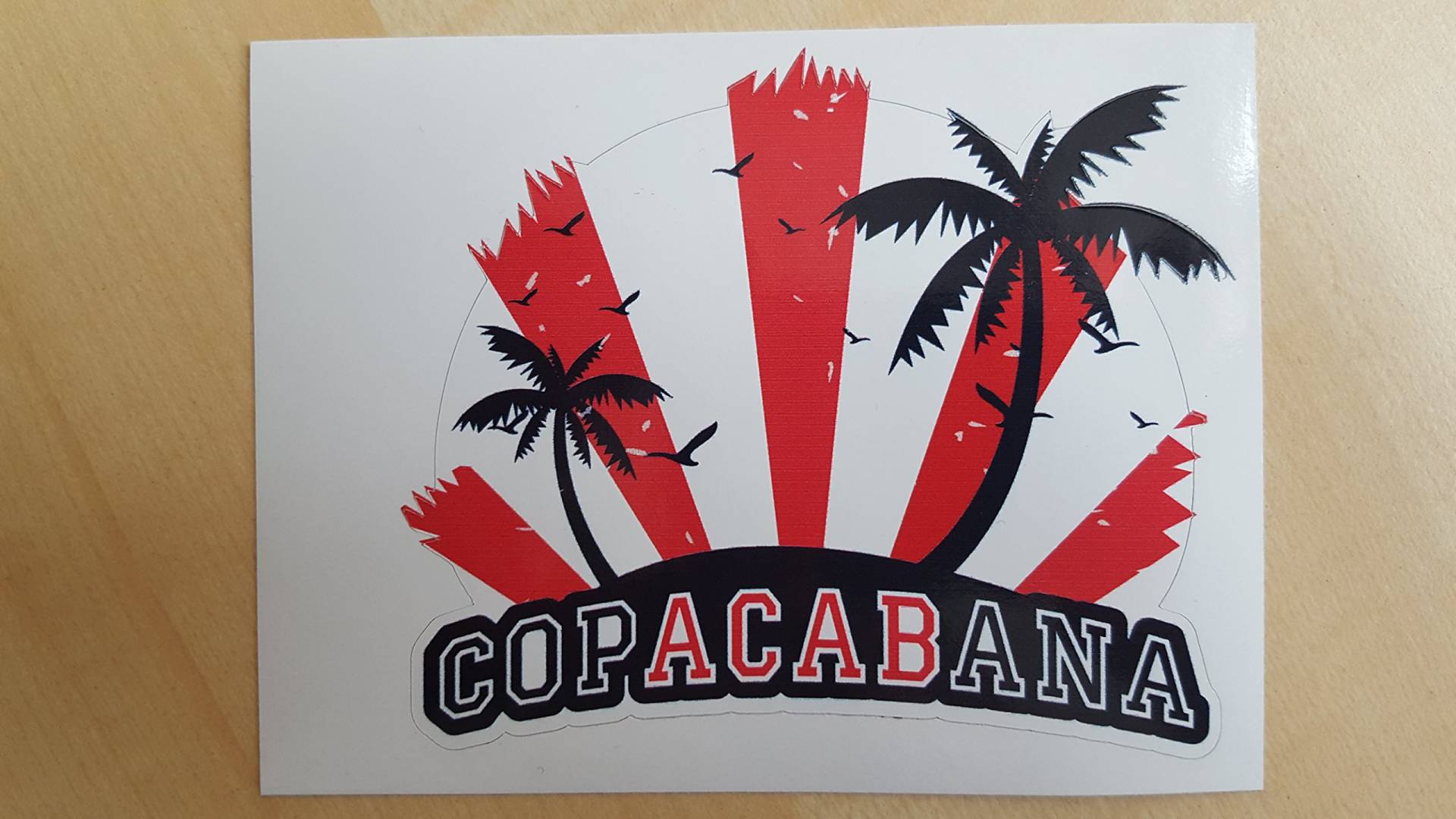 Copacabana Auto Aufkleber Sticker Oldschool Germany ACAB (Rot/Weiß) von stickerpoint24